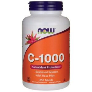 Vitamīns C-1000 ar rose hips (šķēpārsu) ekstrakta un bioflavonoidiem - 250 tabletes