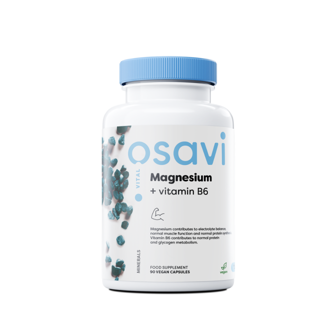 Osavi Magnēzijs + Vitamīns B6 - 90 vegan kapsulas