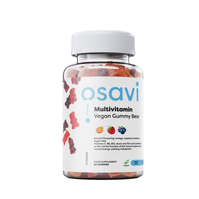 Vegānu multivitamīnu gumijas lācīši - 60 gumijas lācīši