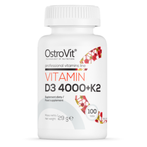 D3 vitamīns 4000 + K2 - 100 tabletes - OstroVit