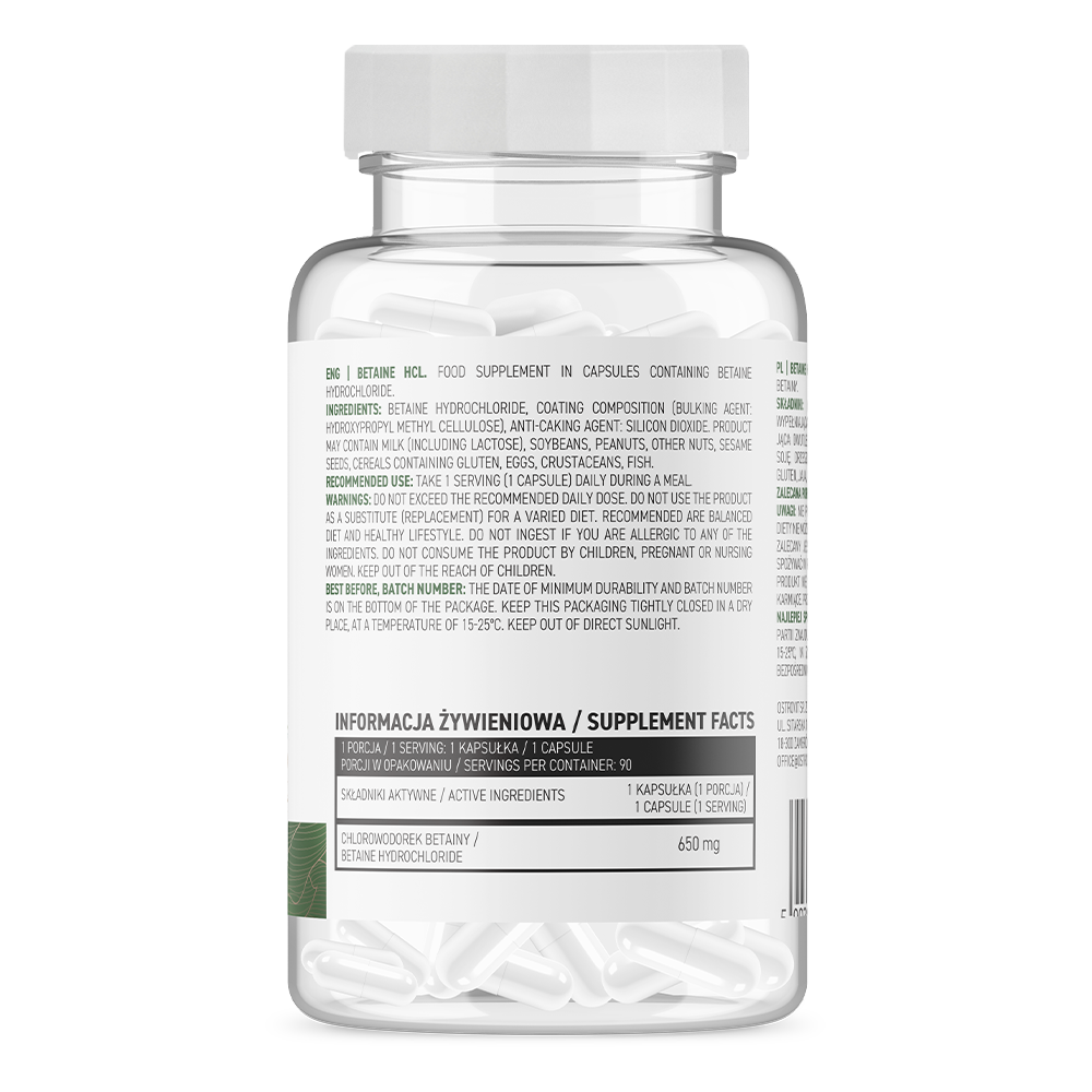 OstroVit Betaine HCL Vege 90 kapsulas - Image 2