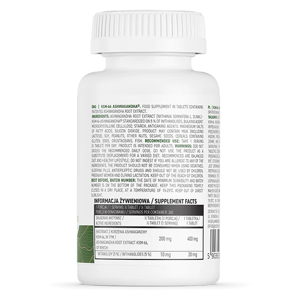 OstroVit KSM-66 Ashwagandha 120 tabletes - Image 2
