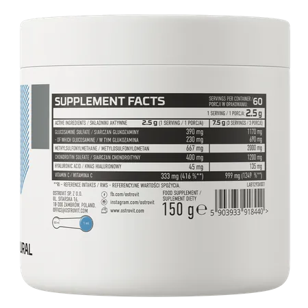 Glukozamīns + MSM + Hondroitīns 150G - Image 2