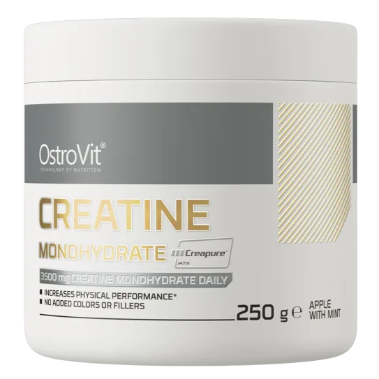 Kreatīna monohidrāts Creapure 250G - ābolcips ar piparmētru