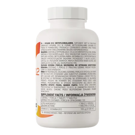 Vitamīns B12 metilkobalamīns 100 µg - 120 tabletes - Image 2
