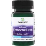 Swanson Albion Ferrochel dzelzs 18 mg 180 kapsulas.