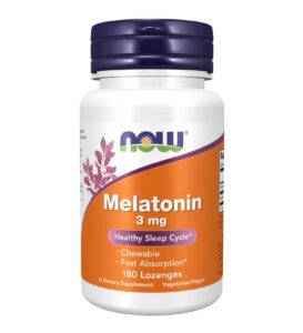 NOW Melatonīns 3 mg 180 sūkājamās tabletes