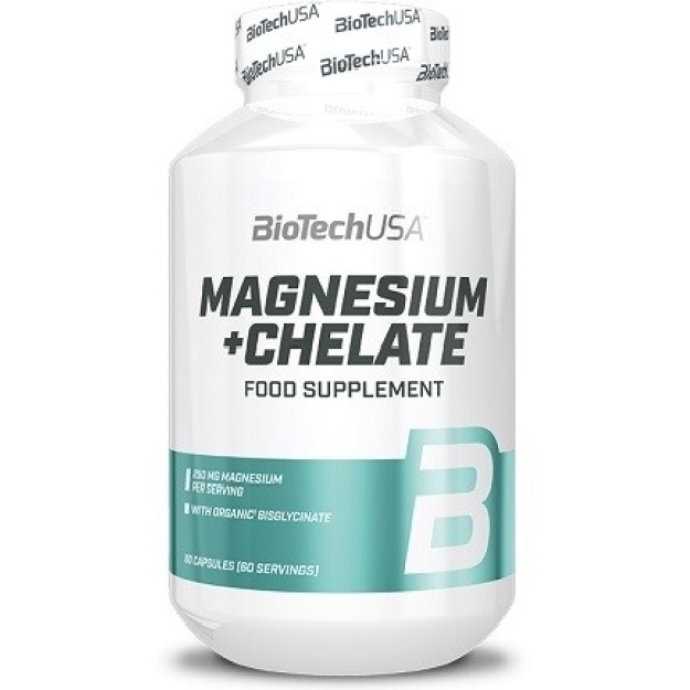 BioTechUSA magnija helāts 60 kapsulas.