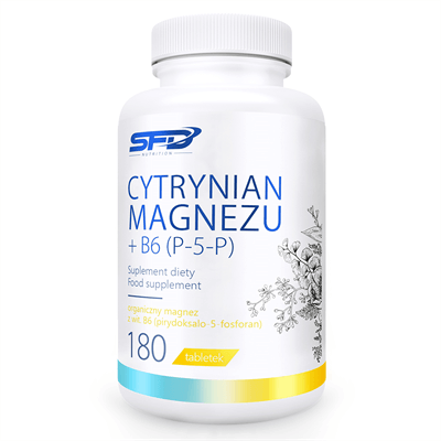 SFD Nutrition Magnesium Citrate + B6 (P-5-P) 180 tabl.