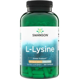 Swanson lizīns 500 mg 100 kapsulas.