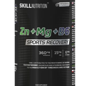 Skill Nutrition Zn + Mg + B6 sporta atjaunošanās līdzeklis (90 kapsulas)