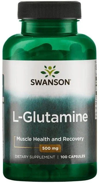 Swanson L-Glutamine 500 mg – 100 kapsulas